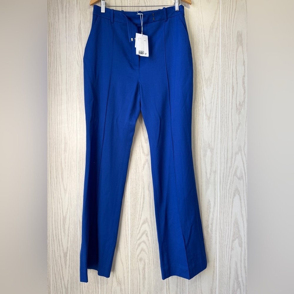 Tailored Cobalt Blue Flare Trousers Size 12 & Other Stories Los Angeles Atelier